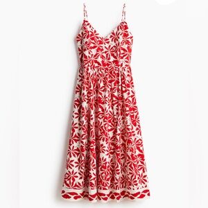H&M NWOT Red White Floral Slip Dress